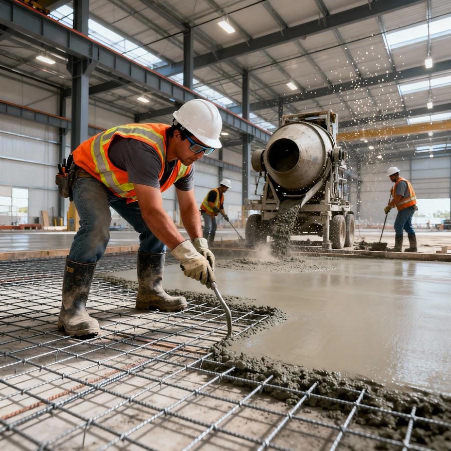 Pengecoran Ready Mix Lantai Gedung - Cakrawala Dua Pilar